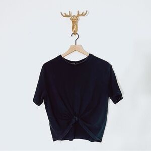 Modern Citizen Women's Black Knotted Front Top Size Small